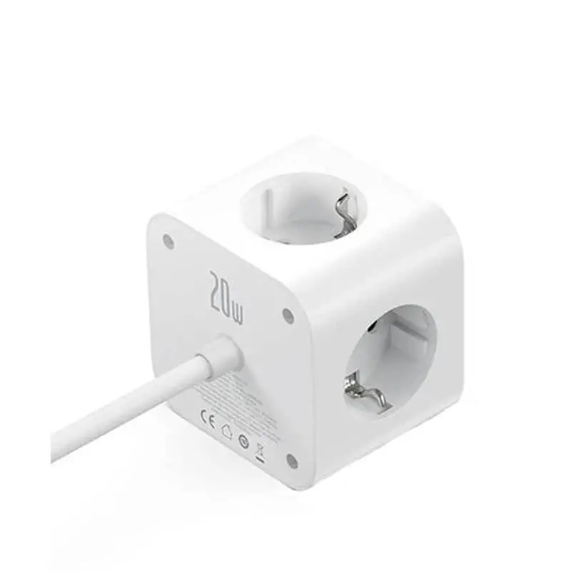 شارژر رومیزی باسئوس مدل PowerCombo Cube باتوان 20 وات